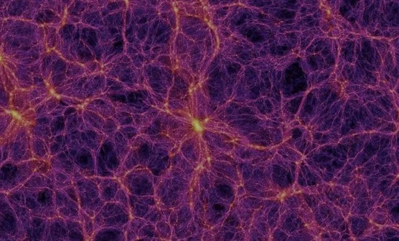 Cosmic web simulation with bright nodes and filaments