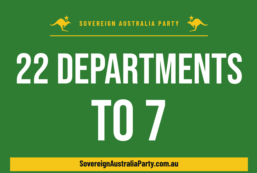 Campaign flyer: 22 Departments to 7 — Moral's Mark.